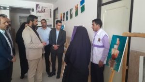 به مناسبت هفته دولت؛نمایشگاه هنر های تجسمی افراد دارای معلولیت فهرج برپا شد